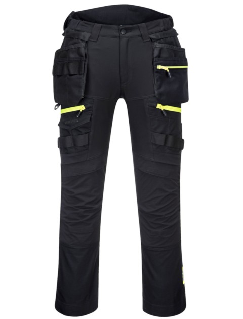 Portwest DX440 Detachable Holster Pocket Trousers - Black Regular leg Workwear